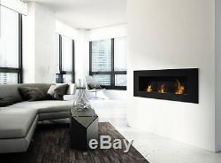 NEW PREMIUM Bio Ethanol Fire Biofire Fireplace 1200 x 400 BLACK FRIDAY SALE