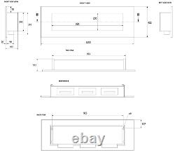 NEW Professional Bio Ethanol Fireplace Biofire Fire 1200 x 400