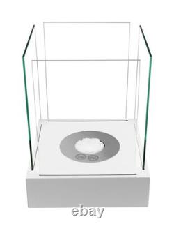 NEW Sunset Garden Mini freestanding biofireplace- White Structural Matte Finish