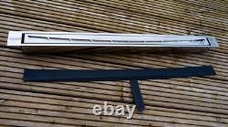 New bio ethanol container firebox burner with wool insert 1.2l 800mm curved