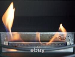 OPEN FRONTED BIO ETHANOL STOVE BLACK LOG STORE FREE STANDING No chimney needed