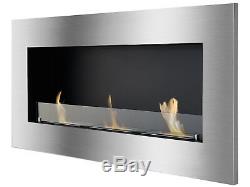 Optimum Ignis Recessed Ventless Bio Ethanol Fireplace with Front Glass