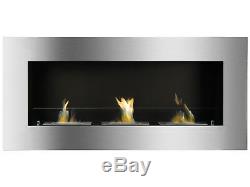 Optimum Ignis Recessed Ventless Bio Ethanol Fireplace with Front Glass