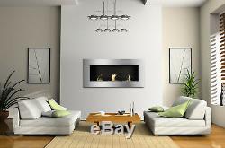 Optimum Ignis Recessed Ventless Bio Ethanol Fireplace with Front Glass