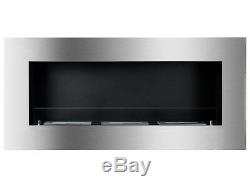 Optimum Ignis Recessed Ventless Bio Ethanol Fireplace with Front Glass