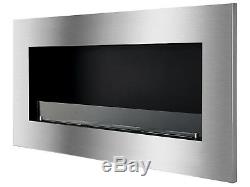 Optimum Ignis Recessed Ventless Bio Ethanol Fireplace with Front Glass