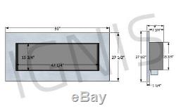 Optimum Ignis Recessed Ventless Bio Ethanol Fireplace with Front Glass