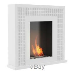 Oregon white bio ethanol free standing fireplace / entertainment fireplace