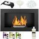 Organic Ethanol Fireplace 650x400 Eco Design Fire Burner Black + Accessories