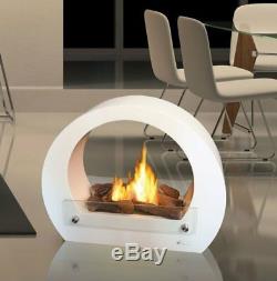 PURLINE Bio-Ethanol Fireplace White
