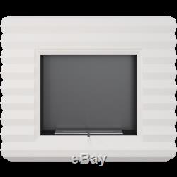 Peoria white freestanding bio ethanol fireplace