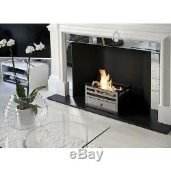 Polished Steel Bio Ethanol Fire Grate Bioethanol Fuel Free Standing