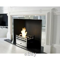 Polished Steel Bio Ethanol Fire Grate Bioethanol Fuel Free Standing