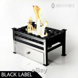 Polished Steel Bio Ethanol Fire Grate Bioethanol Fuel Free Standing