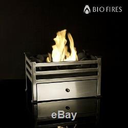 Polished Steel Bio Ethanol Fire Grate Bioethanol Fuel Free Standing