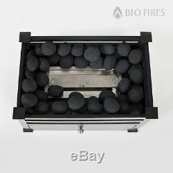 Polished Steel Bio Ethanol Fire Grate Bioethanol Fuel Free Standing