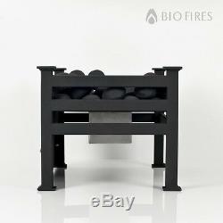 Polished Steel Bio Ethanol Fire Grate Bioethanol Fuel Free Standing