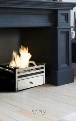 Polished Steel Bio Ethanol Fire Grate Free Standing Almost Brand New