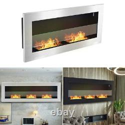 Professional Bio Ethanol Fireplace Wall Mounted/Inset Biofire Fire with Glass