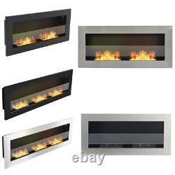 Professional Bio Ethanol Fireplace Wall Mounted/Inset Biofire Fire with Glass