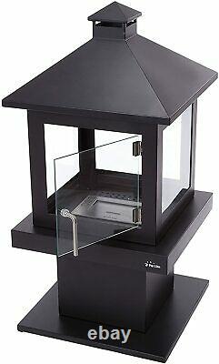 Purline Outdoor Garden Delfos Bio-Ethanol Stove Fireplace, Black