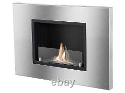 Recessed Bio Ethanol Fireplace Ventless Build In Quadra Stainless Ignis