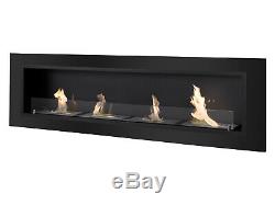 Recessed Wall Ventless Bio Ethanol Fireplace Accalia Ignis