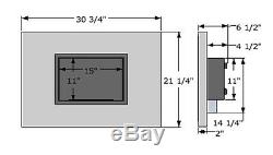 Recessed Wall Ventless Bio Ethanol Fireplace Quadra Black Ignis