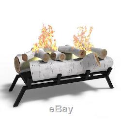 Regal Flame Birch 18 Bio Ethanol Ventless Fireplace Convert Gas Log Insert Set