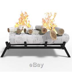 Regal Flame Birch 18 Bio Ethanol Ventless Fireplace Convert Gas Log Insert Set