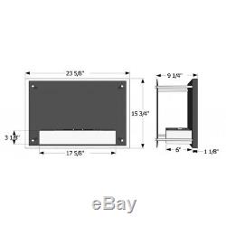 Regal Flame Milan 24 Ventless Wall Mounted Bio Ethanol Fireplace Heater