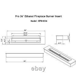 Regal Flame Pro 36 Ventless Bio Ethanol Fireplace Burner Insert 7.4 Liter