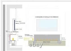 Remote Controlled (electric) bioethanol 180cm Fireplace