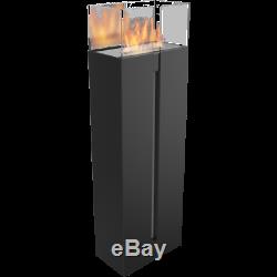 Romeo black TÜV certified bio ethanol fireplace freestand + welcome pack SALE