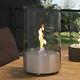 Round Stainless Steel Desk Fireplace Bio Ethanol Burner Small Heater Ventless