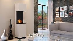 SIERRA WHITE free standing bio ethanol fireplace with TÜV certified