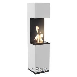 SIERRA WHITE free standing bio ethanol fireplace with TÜV certified