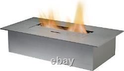 Small Bio Ethanol Burner in Stainless Steel, 1.5 Litre Capacity