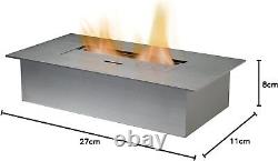 Small Bio Ethanol Burner in Stainless Steel, 1.5 Litre Capacity