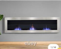 Smallbee 55 Inch Modern Wall Mounted Bio Ethanol Fireplace