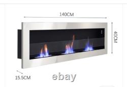 Smallbee 55 Inch Modern Wall Mounted Bio Ethanol Fireplace