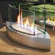Stainless Steel Bio Ethanol Fireplace In/outdoor Camping Glass Top Burner Fire
