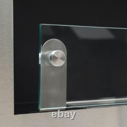 Stainless Steel Bio Ethanol Fireplace Recessed/ Wall Mounted Living Room Heater