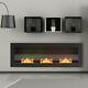 Stainless Steel Bio Ethanol Fireplace Wall/inset Biofire Fire With 3burner Glass