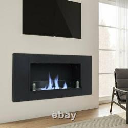 Stainless Steel Insert Bio Ethanol Fire Fireplace Wall Mount Warmer Living Room