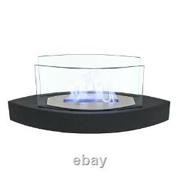 Table Bio Ethanol Fireplace Indoor Outdoor Home Camping Glass Top Burner Fire
