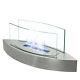 Table Fireplace Bio Ethanol Fire Burner Indoor Outdoor Camping Glass Top Heater