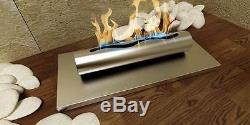 Table Gel and Ethanol Fireplace Stainless Steel Brushed Bio-Ethanol New