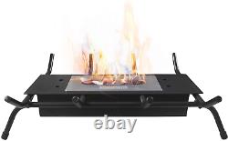 Tabletop Bio Ethanol Burner Fireplace in Black Wrought Iron Indoor Outdoor