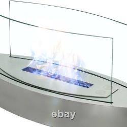 Tabletop Fireplace Stainless Steel Glass Portable Bio Ethanol Table Top Fire